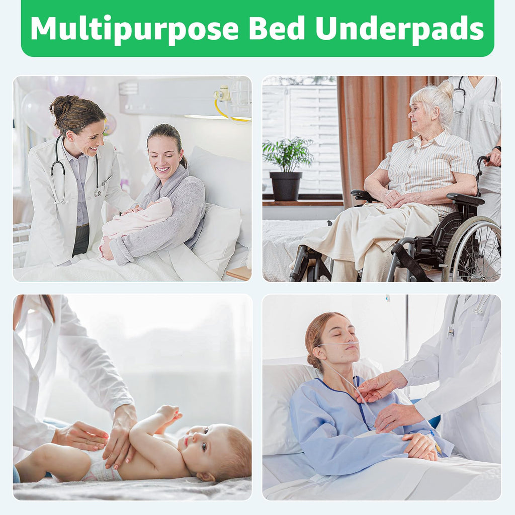 Washable Bed Pad for Incontinence: Waterproof Bed Pads with 8 Handles,Reusable Bed Underpads, Waterproof Positioning Bed Pads for Elderly Adult,Incontinence,Bedwet Kids,Bedridden,Hospitals, 34x52 Inch