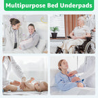 Washable Bed Pad for Incontinence: Waterproof Bed Pads with 8 Handles,Reusable Bed Underpads, Waterproof Positioning Bed Pads for Elderly Adult,Incontinence,Bedwet Kids,Bedridden,Hospitals, 34x52 Inch