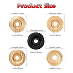 5PCs Angle Grinder Wood Carving Grinding Disc Set | 4" or 4 1/2" Wood Shaping Wheels for Stump Grinders | 5/8 inch Arbor | High-Speed Wood Grinding & Polishing Accessory Kit