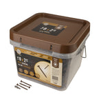 Nuvo Iron Deck Screws #8 x 2'' - 4000 Count, Brown