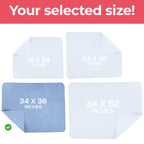 Utopia Bedding Washable Underpads 34" x 36" (Pack of 2), Waterproof Reusable Heavy Absorbency Incontinence Bed Pads for Adults, Kids, Elderly and Pets, Bedwetting Pads for Sofa and Couch (Blue)