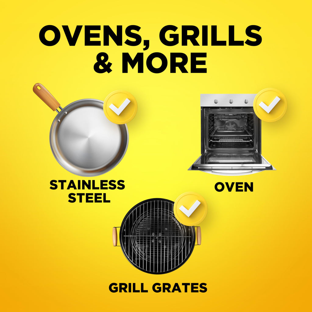 Easy-Off Heavy Duty Oven Cleaner Foam, Removes Grease & Burned-On Food, For Ovens, Grill Grates & More 14.5oz