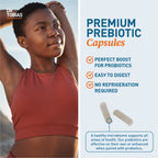 Dr. Tobias Prebiotics Digestive Support, Advanced Prebiotic Supplement for Gut Health, Immune Function & Boost for Probiotics for Women & Men, Vegan, Non-GMO, 90 Capsules, 90 Servings