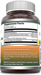 Amazing Formulas Calcium Magnesium Zinc with Vitamin D3 Supplement | Non-GMO | Gluten Free | Made in USA (2 Pack)