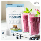 Multi Collagen Hydrolyzed Protein Powder (16oz) - Types I, II, III, V & X - Grass Fed Bovine (Peptan®), Wild Caught Marine, Free Roaming Chicken & Eggshell Collagen Peptides, Non-GMO, GF.