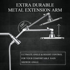 Veken 12" Wide High Pressure Rain Shower Head with Handheld