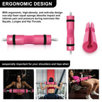 NEALFIT Barbell Pad Squat Pad for Squats���Squat Bar Pad���Great for Weightlifting,Lunges and Hip Thrusts���Foam Sponge Pad���Fit Standard and Olympic Bars Perfectly (Pink)