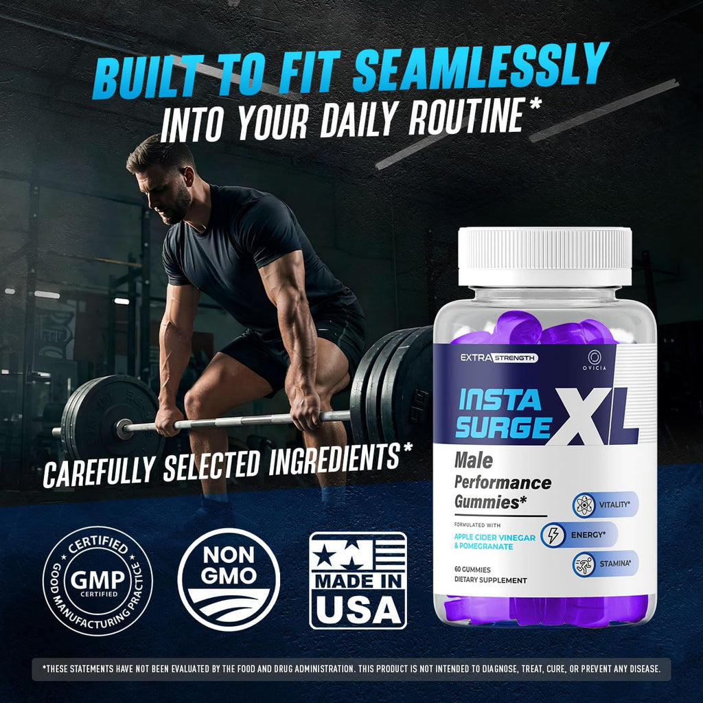 (2 Pack) Insta Surge XL Gummies - Official InstaSurge XL Advanced Premium Formula Support Maximum Strength, All Natural Insta SurgeXL Vitamins for Overall Health & Wellness, 120 Gummies for 2 Months