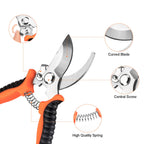Upgrage Garden Grafting Tools, 2 in 1 Garden Pruning Tools Including Grafting Knife, Pruning Shears, Replacement Blades Grafting Tapes and Labels for Plant Branch Fruit Tree Cutting Pruner Tool Kits