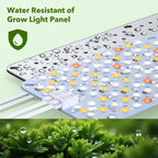 SDOVUERC Full Spectrum 384 LEDs Grow Lights, 24W Plant Grow Lights for Indoor Plants with Daisy Chain Function, Sunlike Spectrum,4/8/12/16/20H Timer for Seed Starting(Pack2)