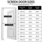 YRH Fiberglass Magnetic Screen Door,Heavy Duty Enhanced Fiberglass Mesh, Self-Sealing Closure with Stay Open Buckles (Fit for Door Size:34x82 Inch,Screen Itself Size:36x84 Inch,Black)