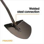 Fiskars 57" Garden Digging Shovel, Heavy Duty Steel Tool, Straight Handle