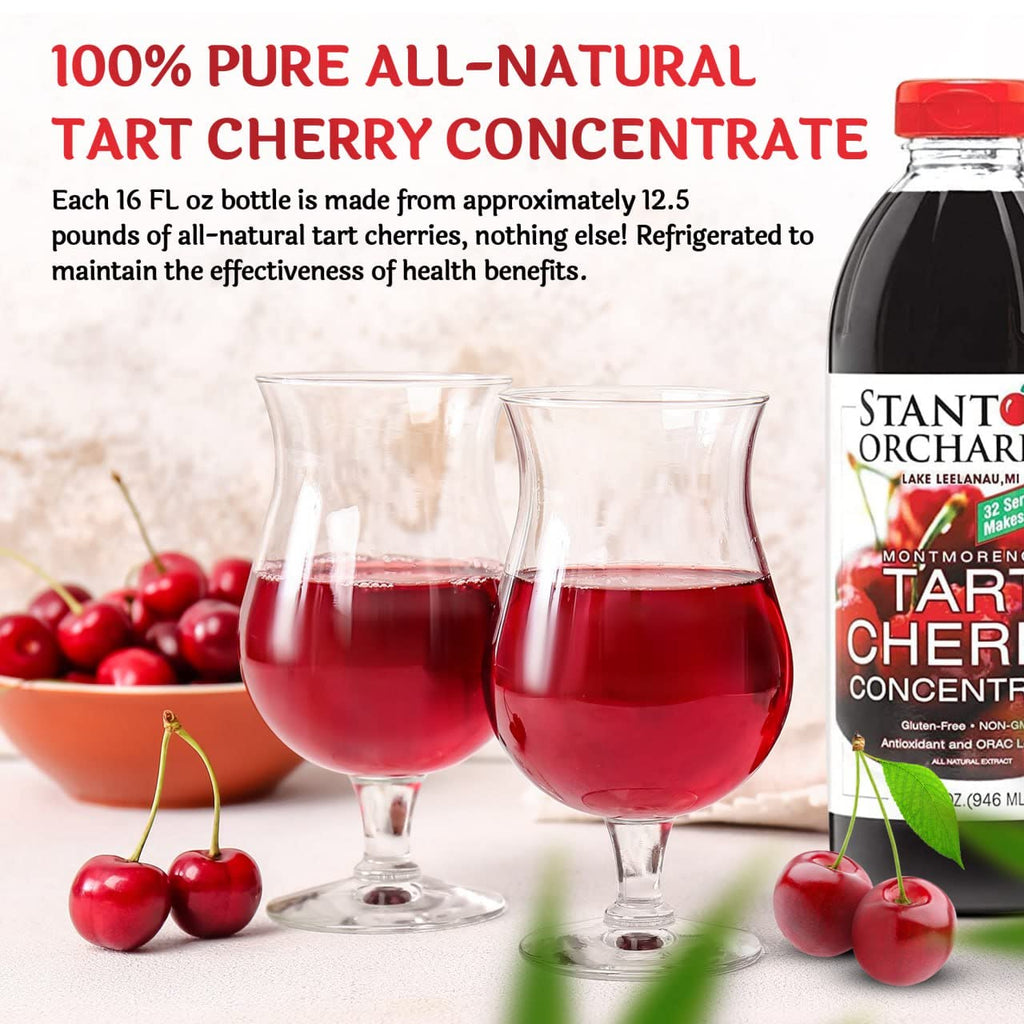 Montmorency Tart Cherry Concentrate - Unsweetened 100% Juice Concentrate | All-Natural, Vegan, ORAC Leader, BPA & Gluten Free