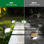 LAMKEEP Solar Spot Lights Outdoor with 60 LED & Auto On/Off, 2 Pack Solar Lights Outdoor Waterproof IP68 with 3 Lighting Modes, 2-in-1 Solars Landscape Light for Outside, Garden, Yard(Cool White)