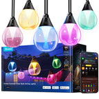 Govee Clear Bulb Outdoor String Lights, 96ft RGBWIC Dimmable Patio & Backyard Lights with 30 LED Bulbs, 111 Modes, IP67 Waterproof & Shatterproof, Works with Alexa, Google & Matter