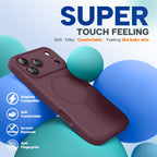 Miracase Silicone & Magnetic for iPhone 18 Pro Max Case, Burgundy