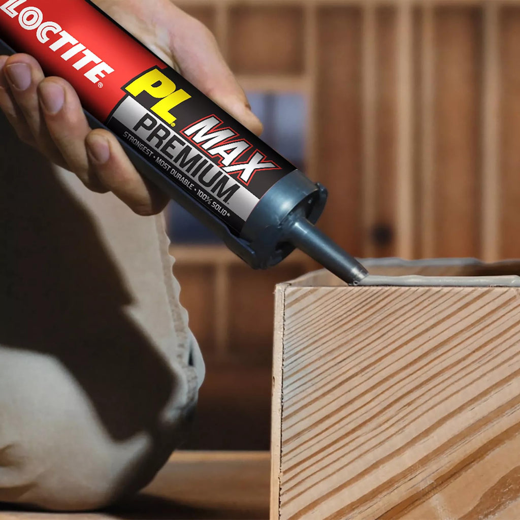 Loctite PL Premium Max Construction Adhesive, 9 fl oz Cartridge, 6 Pack - Versatile Construction Glue for Wood, Concrete, Stone & More