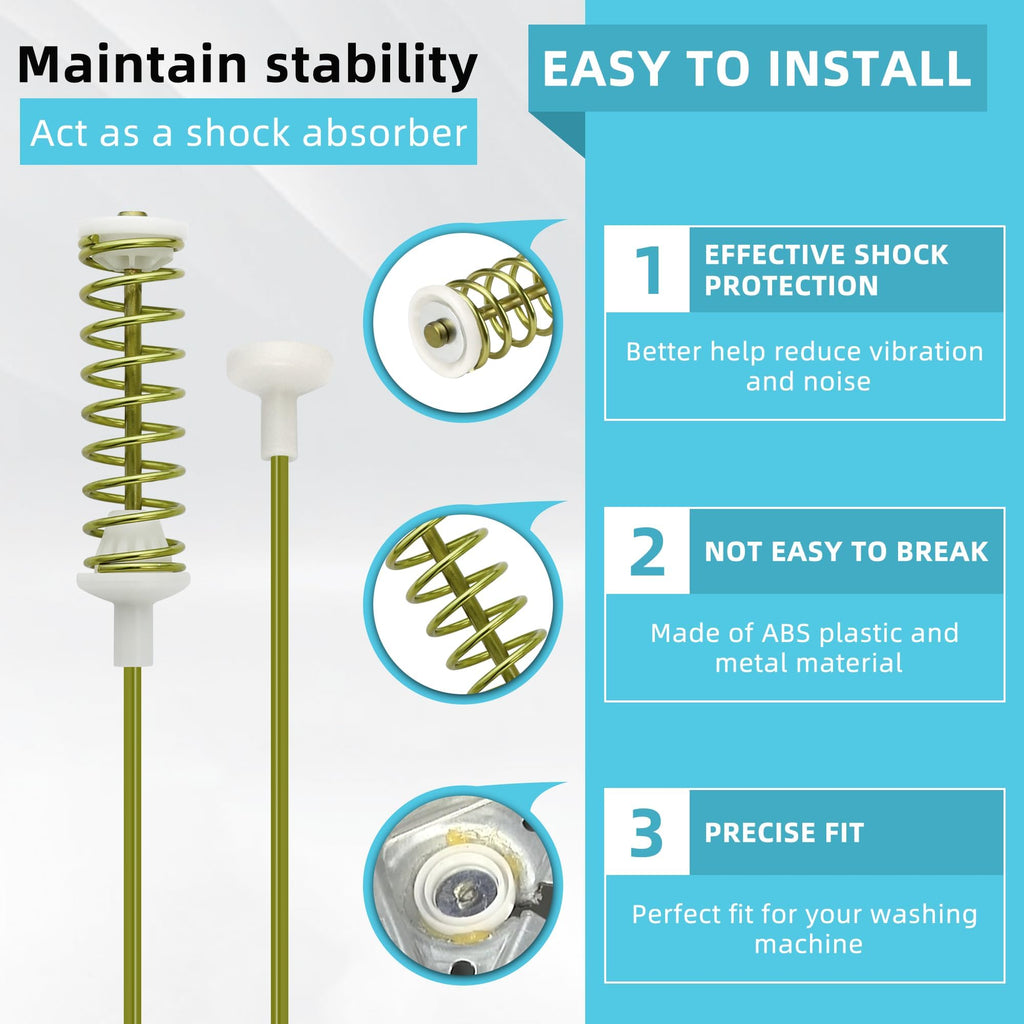 [New Upgraded] WA50R5200AW WA50R5400AV WA50R5400AW WA400PJHDWR Washer Suspension Rods Fit for Sam-sung Washer, Replace DC97-16350C DC97-16350E DC97-05280W DC97-16350U DC97-16350J/S by AMI PARTS