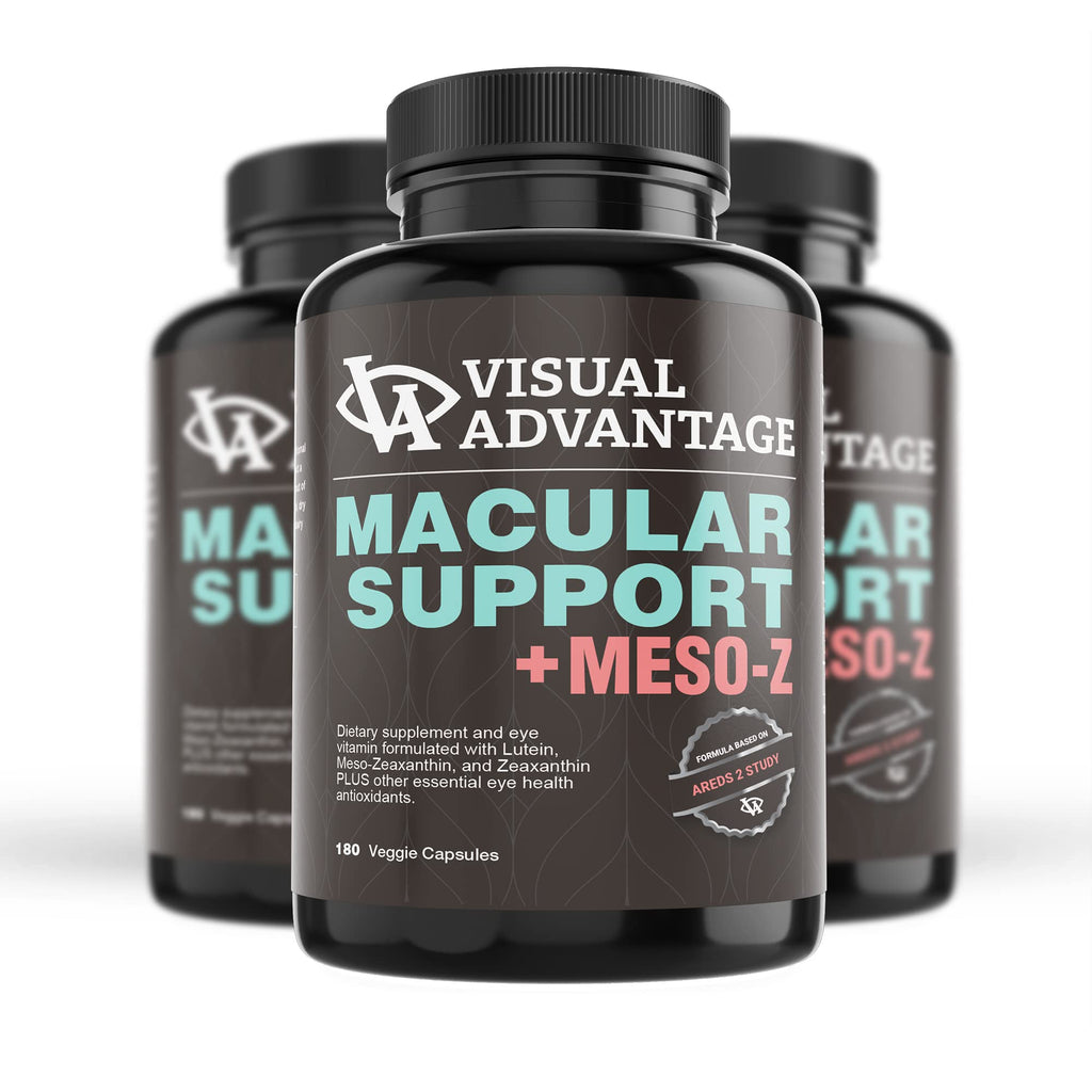 Visual Advantage® Macular Support + Meso-Z – Blue Light Eye Vitamin with Triple Antioxidants for Advanced Protection Against Digital Screens (180-Count)
