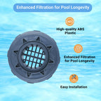 P6H1317 Pool Inlet Strainer Replacement Kit Compatible with Intex, Bestway, Coleman Above Ground Pools - Threaded Inlet Valve Filter Attachment for 1.5” (33mm) Pool Fittings