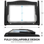 MAGNIPROS Patented 5X Large LED Page Magnifier with Detachable Stand | Eye Caring 3 Color Light Modes & Anti-Glare Lens to Reduce Eye Strain-Ideal for Reading Fine Print, Crafting, Low Vision Seniors