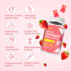 2 Pack Multi Collagen Peptides Gummies for Women & Men, Ultra Hydrolyzed Protein Type I II III V X with Biotin, Hyaluronic Acid & Vitamin C D K2 B12 A E for Skin Hair Nails, Bone, Sugar Free 120Cts