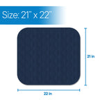 RMS Washable & Reusable Incontinence Chair Pad, Seat Protector & Bed Pad (Blue)