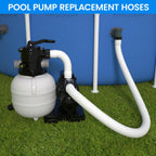 1.5" x 40" Pool Hose Replacement, Pack of 2 - Compatible with Above Ground Pools Filter Pump Hoses, Sand Filters, Saltwater Systems (1,500-2,500 GPH), White