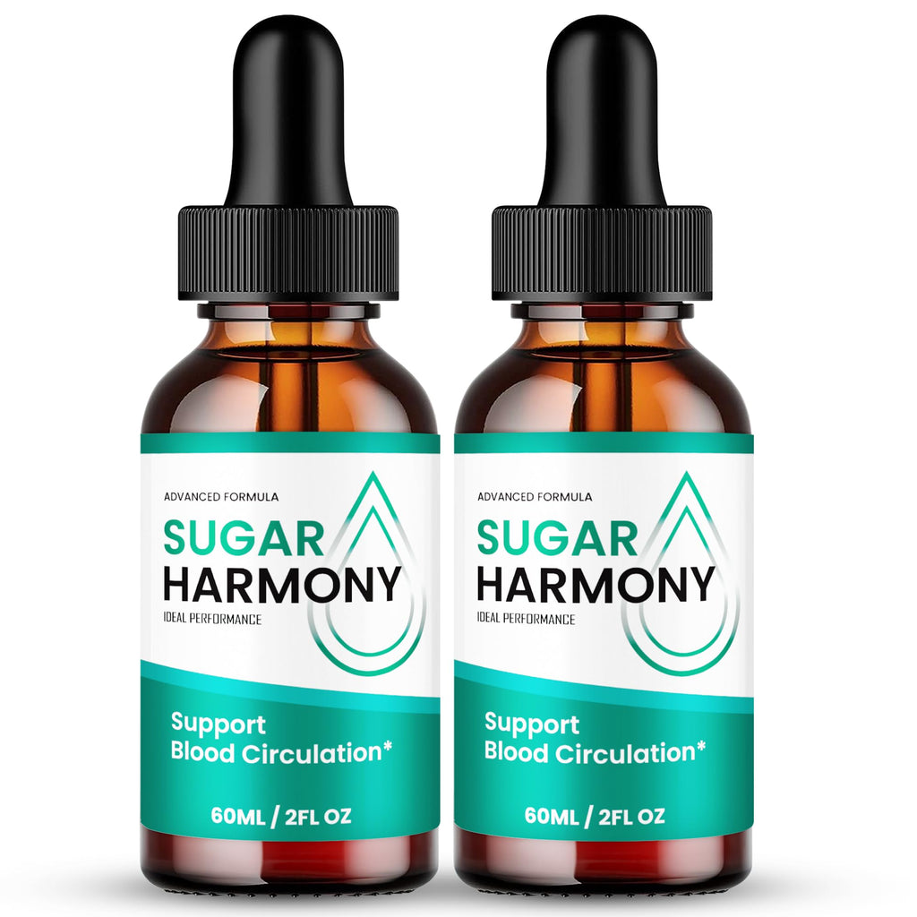 Sugar Harmony Drops, SugarHarmony Blood Formula Support Supplement Drops - Maximum Strength, All Natural Healthy Circulation, Stable Levels & Overall Health, Advanced Sugar Harmony Reviews (2 Pack)
