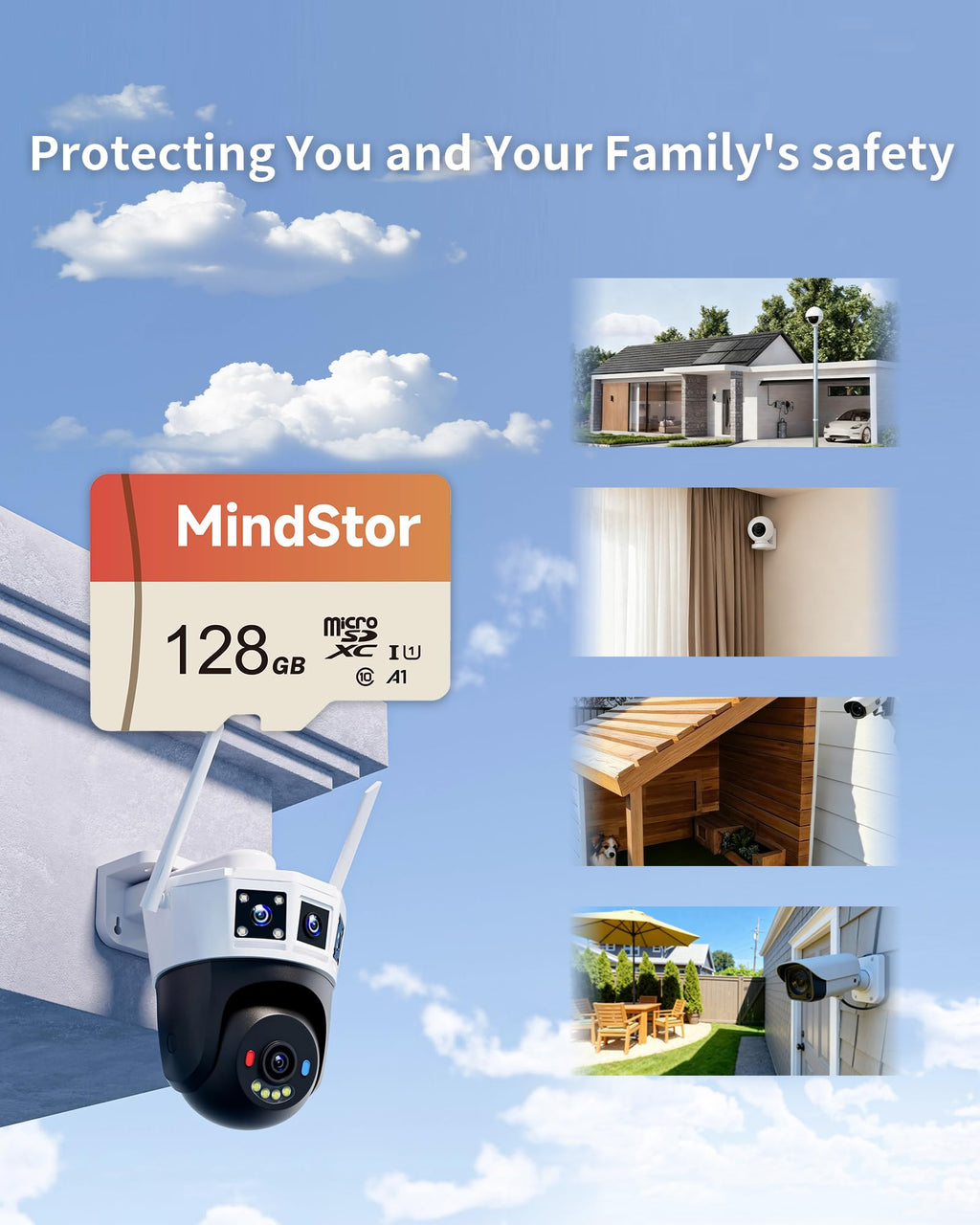MindStor 128GB Micro SDXC Memory Card, 90MB/s Read, U1, A1, with Adapter