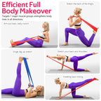 Resistance Bands for Working Out, Exercise Bands for Physical Therapy, Stretch, Recovery, Pilates, Rehab, Strength Training and Yoga Starter Set