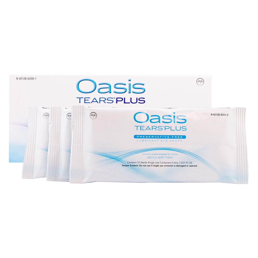 Oasis TEARS PLUS Preservative-Free Lubricant Eye Drops, 30 containers, 0.3 ML/0.01 FL OZ