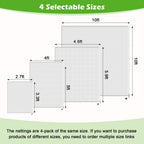 4PCS 4Ft × 5Ft Fruit Tree Netting with Zipper and Drawstring, 60 Mesh Thickened Garden Bird Netting for Blueberry Bushes, Fruits, Vegetables, Insect Bird Barrier Mesh Protective Cover