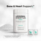 Codeage Liposomal Strontium Supplement - Strontium Citrate, Vitamin K2 MK-7, Liposomal Delivery, Non-GMO, Gluten-Free - 90 Capsules