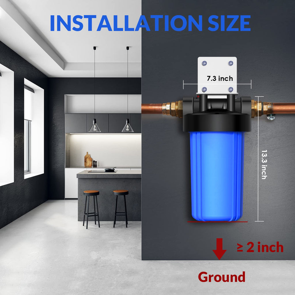 SimPure DB10P 10" *4.5" Whole House Sediment Water Filter Housing