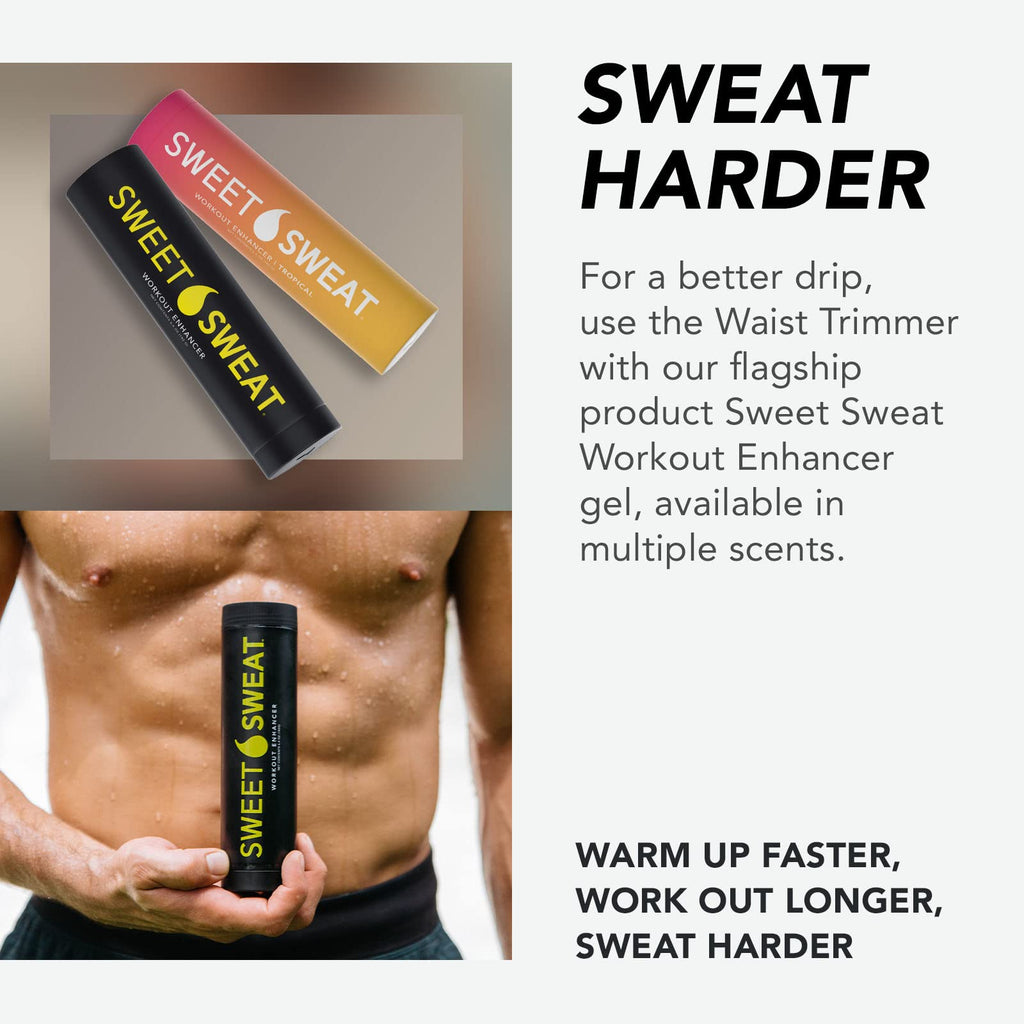 Sports Research Sweet Sweat Waist Trimmer (Core Series) - Premium Sweat Enhancing Fitness Band for Women & Men - Adjustable Fit �� Latex-Free Neoprene - Pink Logo, Large