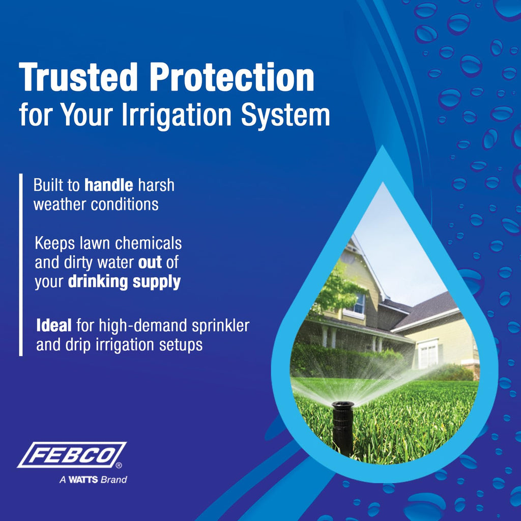 Febco 765 Series 2" Bronze Pressure Vacuum Breaker Backflow Preventer, Quarter Turn Shutoff, NPT Connections, Spring-Loaded Check Valves, Max Pressure 150 psi, Industrial Plant, Irrigation System