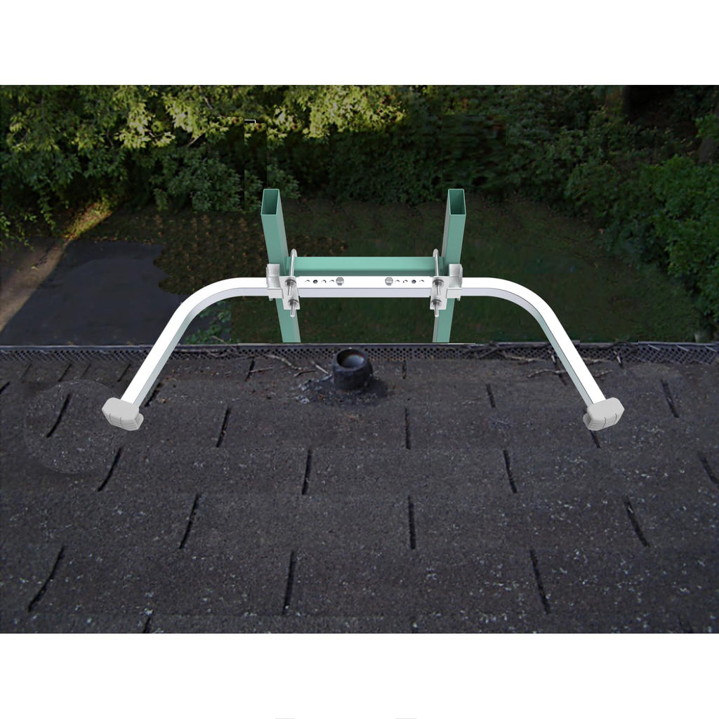 Ladder Stabilizer,Heavy Duty Aluminum Extended Ladder Accessory for Roof Gutter Guard Cleaning Tools,Ladder Stand-Off Wing Span/Wall Ladder Hooks with Non-Slip Rubber Bottom pad.(Patent)