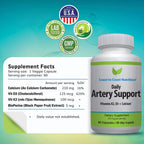 Coast to Coast Nutrition Artery Support - Artery & Circulation Supplements for Blood Flow – Vitamin K2 & D3 Blood Circulation Supplements for Men and Women - 60 Capsules