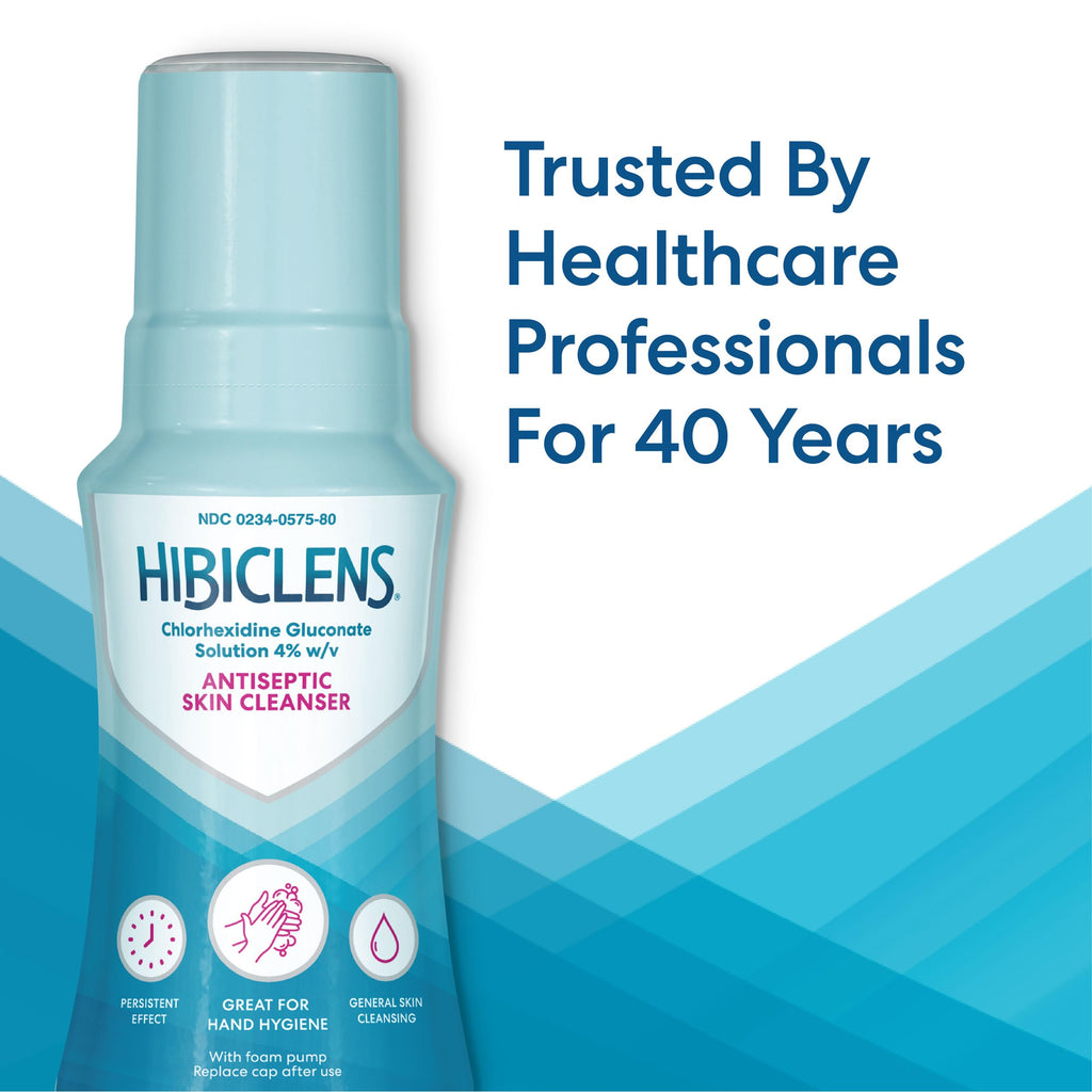 Hibiclens – Antimicrobial and Antiseptic Soap and Skin Cleanser – 8 oz with Foaming Pump – for Home and Hospital – 4% CHG