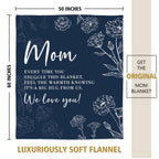 GiltGlimmer Mom Birthday Gifts, Mom Floral Blanket Blue, 60" x 50"