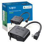 TP-Link Tapo Matter Outdoor Smart Plug, 2 Individual Outlets, IP65 Weather Resistance, Works with Apple Home, Alexa, Google Home, Long Wi-Fi Range, 2.4G Wi-Fi Only, ETL Certified (Tapo P400M)