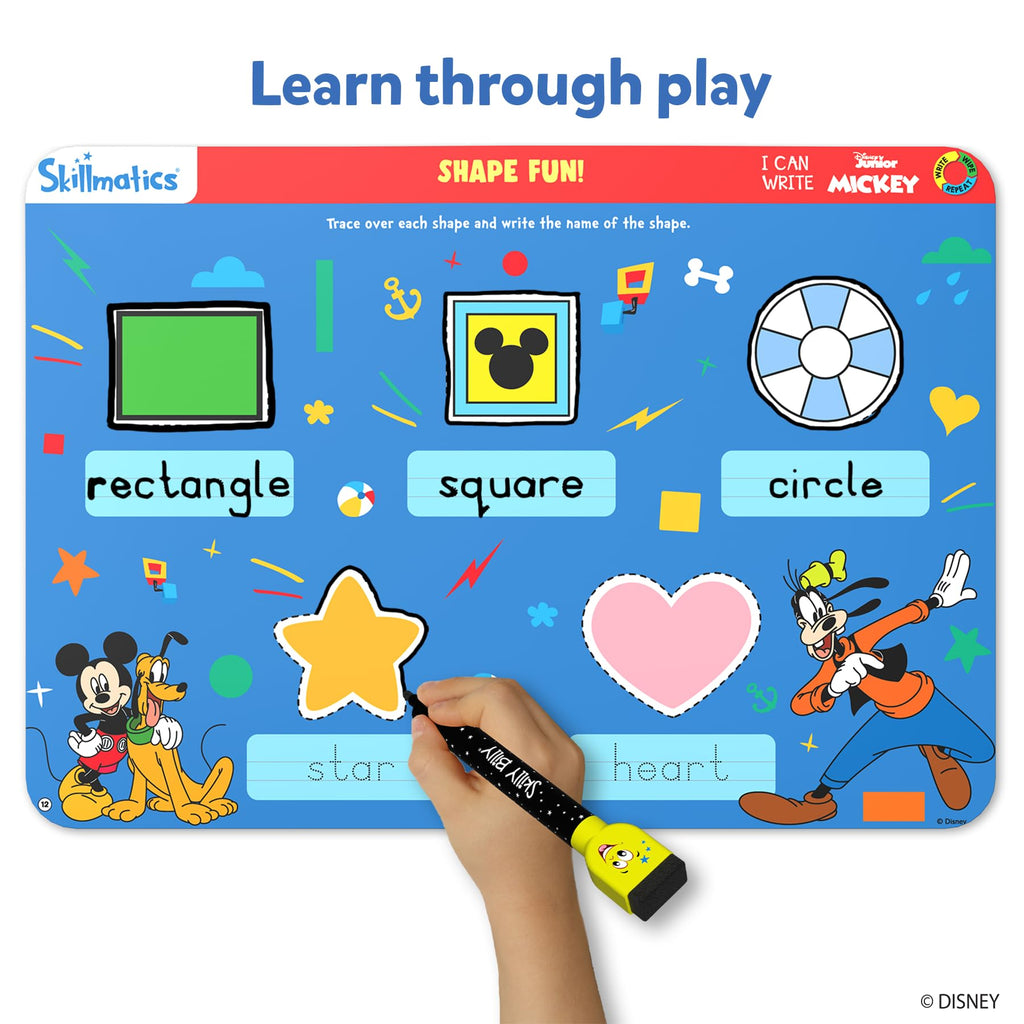 Skillmatics I Can Write Disney Junior Mickey Mouse - Reusable Preschool Learning Activities, Educational Toy and Game, Back to School Supplies, Gifts for Students, Kids, Toddlers Ages 3, 4, 5, 6