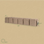 Beuta Landscape Edging | Garden Edging Border | Polyrock Blocks for Lawn Edging, Flower Beds & Yard Edging – 10 Pack | Each Section Has 6 Blocks 48" L x 4" W x 6.5" H | 20 Spikes | Sandstone