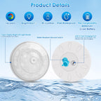 QOLNBY Floating Pool Lights(1 Pack), Rechargeable Pool Lights with 6 Dynamic Lighting Effects, Upper and Lower Color Changing Floating Light, IP68 Waterproof Lights for Pools, Hot Tubs, Fountain