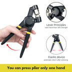 HAPDEN Grommet Tool Kit, 3/8 inch Handheld Eyelet Kit Manual Grommet Press Machine with 500 pcs 10 mm Grommets