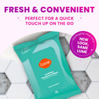 Lume Acidified Deodorant Wipes - 24 Hour Odor Control - Aluminum Free, Baking Soda Free, Skin Loving - 15 Count (Pack of 3) (Cool Cucumber)