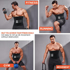AMZBOSS Waist Trainer for Women & Men, Waist Sweat Band, Belly Band Sweat Belt, Stomach Wrap, Body Shaper Belt (Black/Silver, Medium)