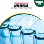 moveland 1000PCS 3ml Disposable Plastic Transfer Pipettes for Lab, Oil, Art