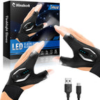 Hinshark Gifts for Men LED Flashlight Gloves, Anniversary Birthday Gifts for Men Dad Him Husband Boyfriend, Dad Gifts for Fishing Auto Repair, Camping Essentials Cool Gadgets Tools for Men